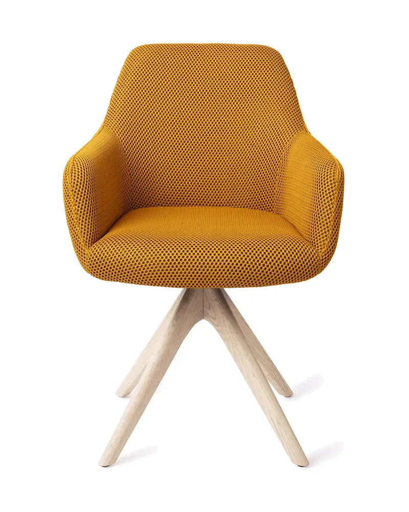 Hiroo Esszimmerstuhl von Jesper Home in Groovy Garam, Revolve Oak, Gebleicht, Ansicht 1
