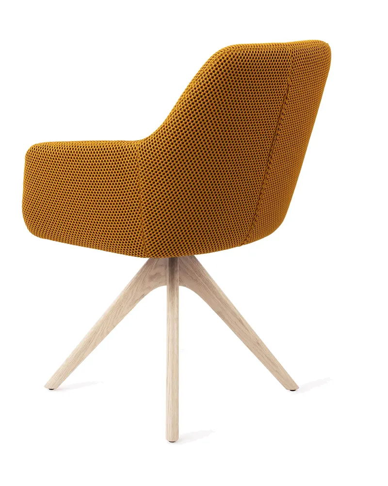 Hiroo Esszimmerstuhl von Jesper Home in Groovy Garam, Revolve Oak, Gebleicht, Ansicht 4