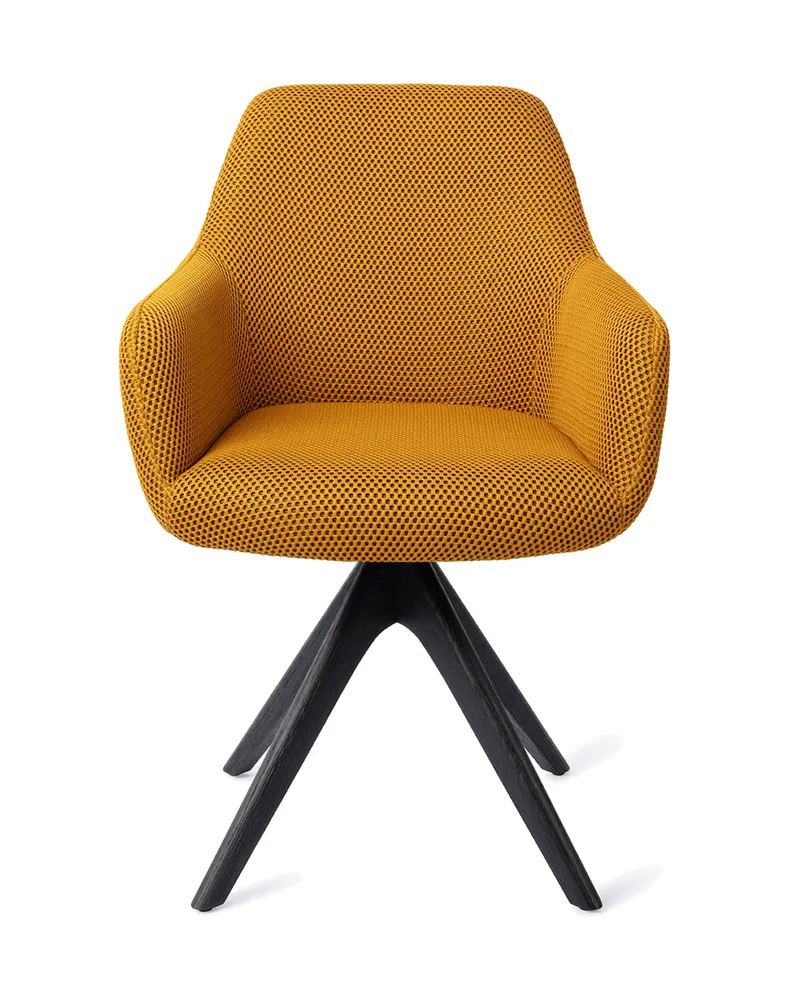 Hiroo Esszimmerstuhl von Jesper Home in Groovy Garam, Revolve Oak, Schwarz, Ansicht 1