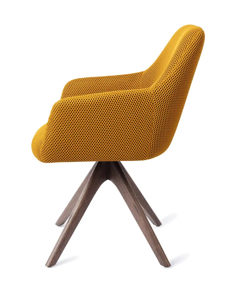 Hiroo Esszimmerstuhl von Jesper Home in Groovy Garam, Revolve Oak, Walnuss, Ansicht 2