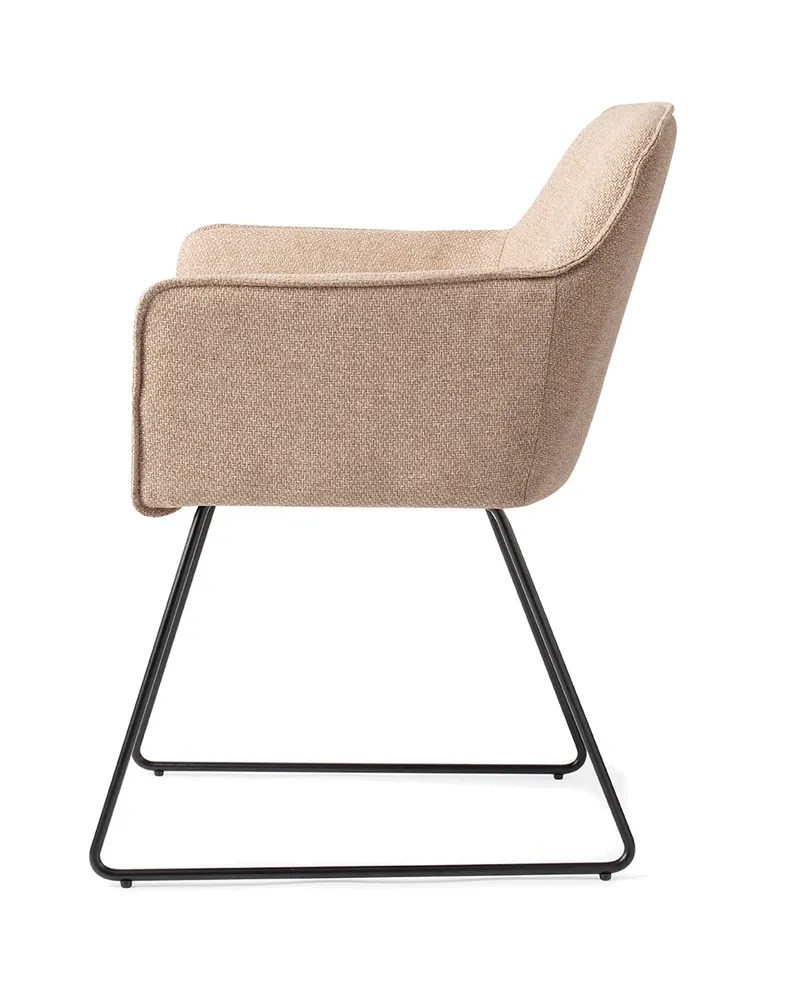 Hofu Esszimmerstuhl von Jesper Home in Wild Walnut, Slide, Schwarz, Ansicht 2