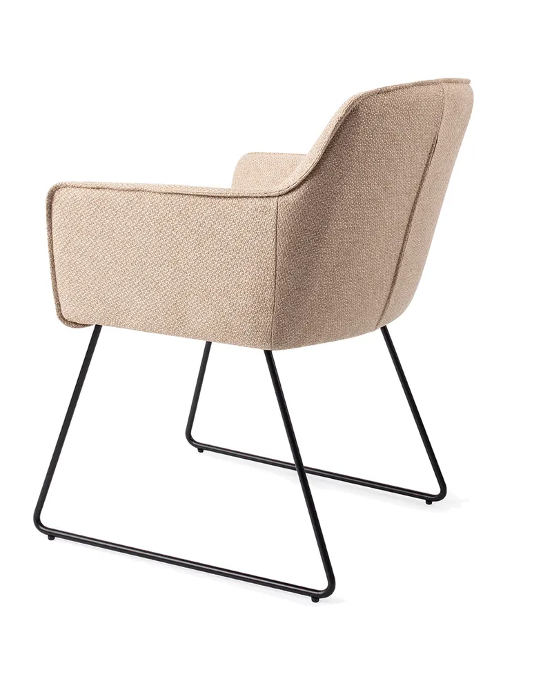 Hofu Esszimmerstuhl von Jesper Home in Wild Walnut, Slide, Schwarz, Ansicht 4