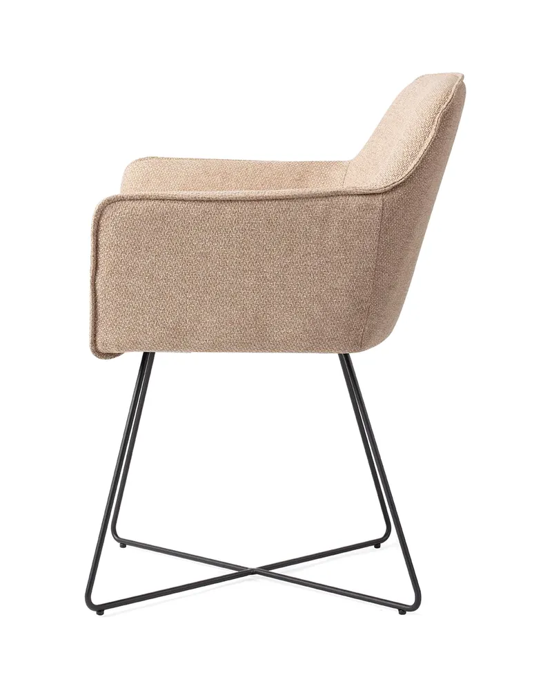 Hofu Esszimmerstuhl von Jesper Home in Wild Walnut, Cross, Schwarz, Ansicht 2