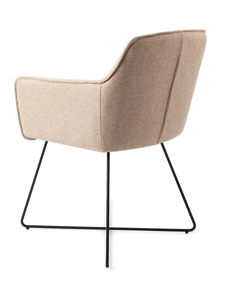 Hofu Esszimmerstuhl von Jesper Home in Wild Walnut, Cross, Schwarz, Ansicht 4