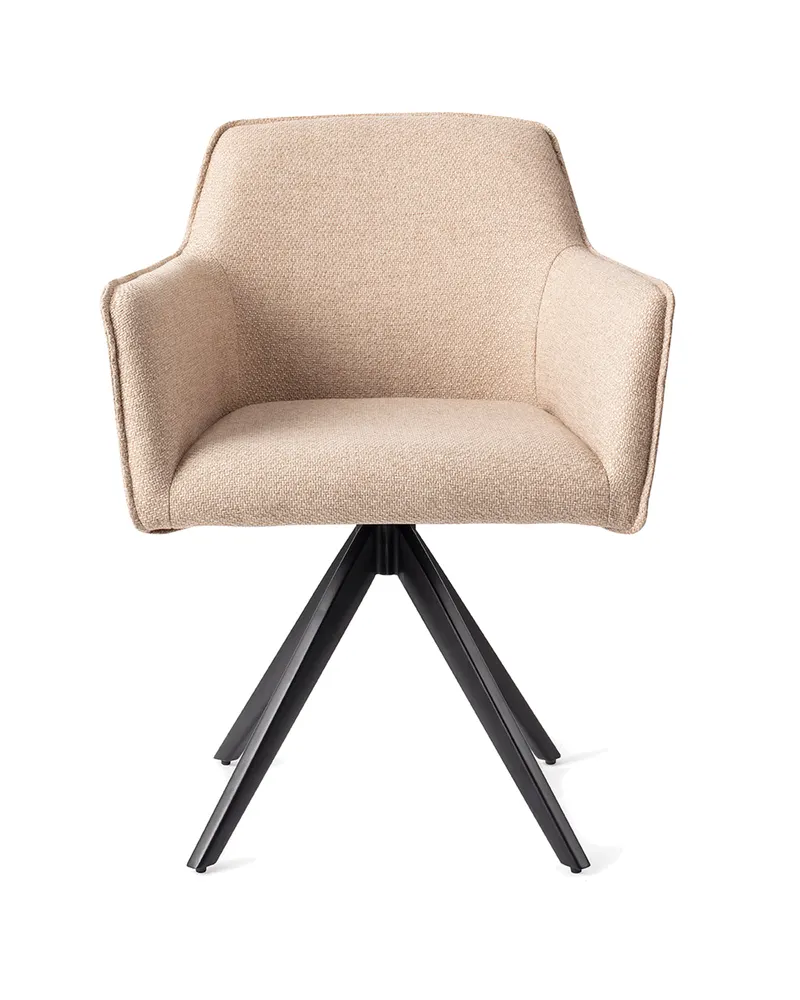 Hofu Esszimmerstuhl von Jesper Home in Wild Walnut, Turn, Schwarz, Ansicht 1