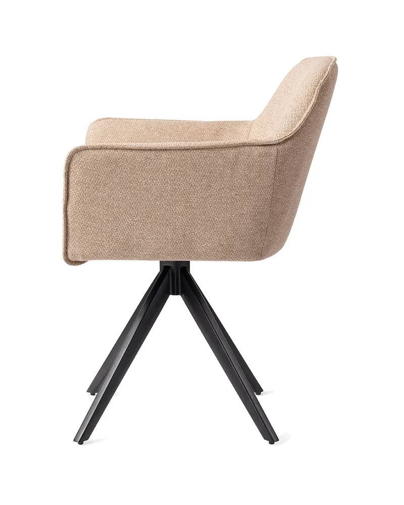 Hofu Esszimmerstuhl von Jesper Home in Wild Walnut, Turn, Schwarz, Ansicht 2