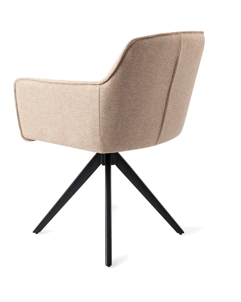 Hofu Esszimmerstuhl von Jesper Home in Wild Walnut, Turn, Schwarz, Ansicht 4