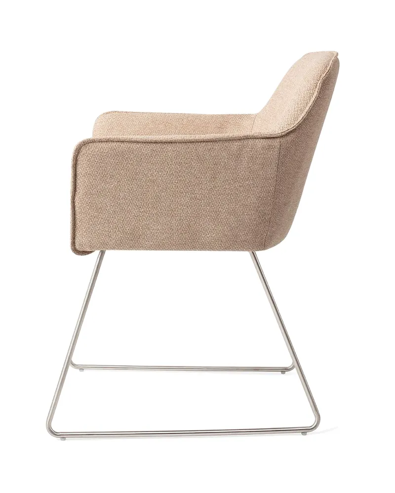 Hofu Esszimmerstuhl von Jesper Home in Wild Walnut, Slide, Edelstahl, Ansicht 2