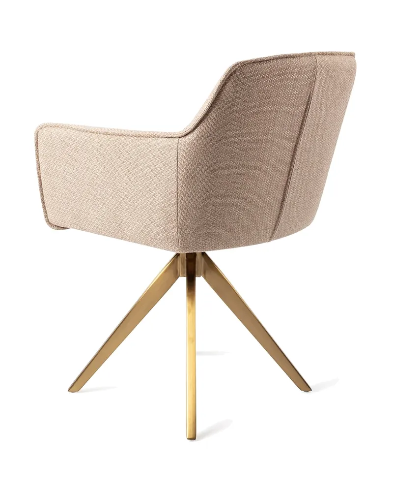 Hofu Esszimmerstuhl von Jesper Home in Wild Walnut, Turn, Gold, Ansicht 4