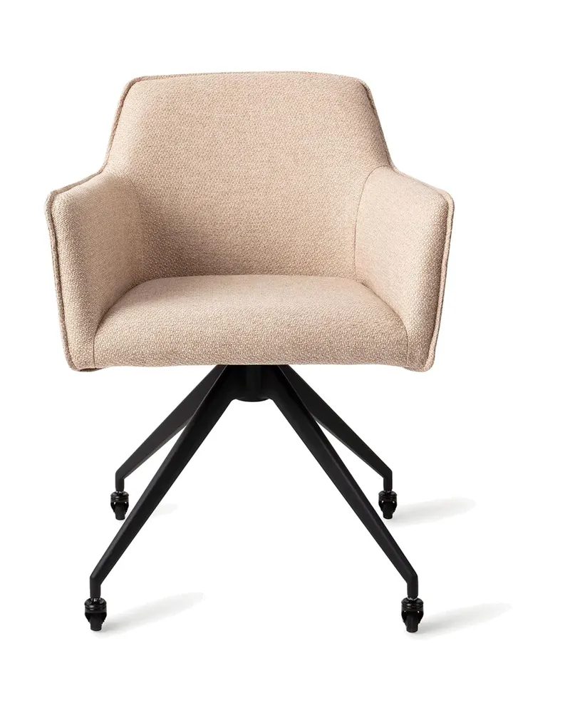 Hofu Esszimmerstuhl von Jesper Home in Wild Walnut, Glide, Schwarz, Ansicht 1
