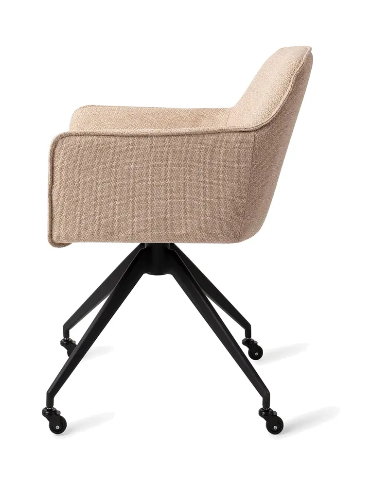 Hofu Esszimmerstuhl von Jesper Home in Wild Walnut, Glide, Schwarz, Ansicht 2