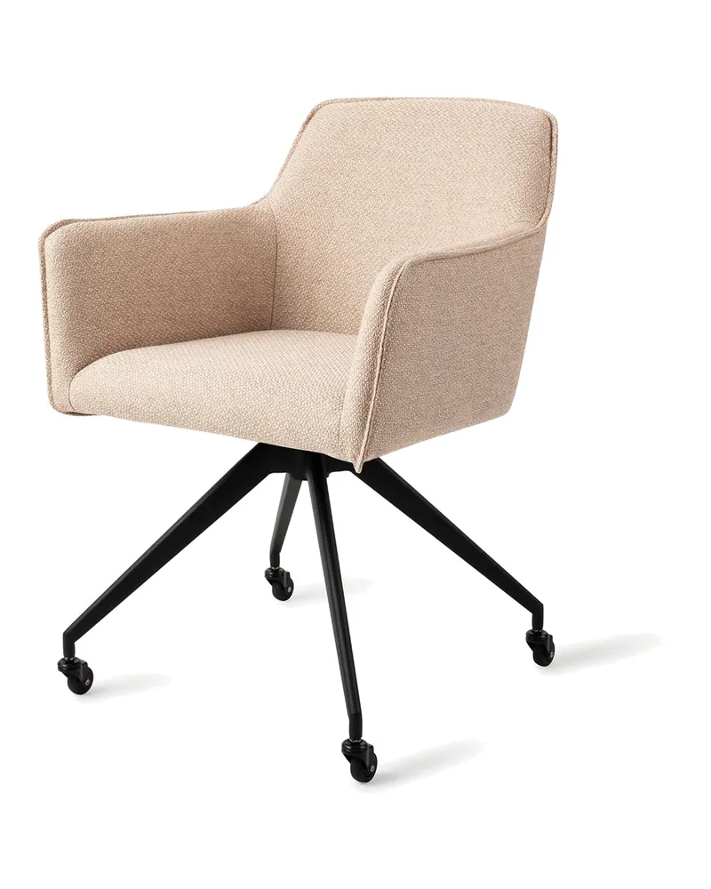 Hofu Esszimmerstuhl von Jesper Home in Wild Walnut, Glide, Schwarz, Ansicht 3