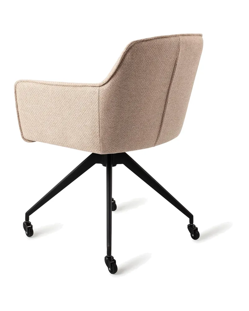 Hofu Esszimmerstuhl von Jesper Home in Wild Walnut, Glide, Schwarz, Ansicht 4