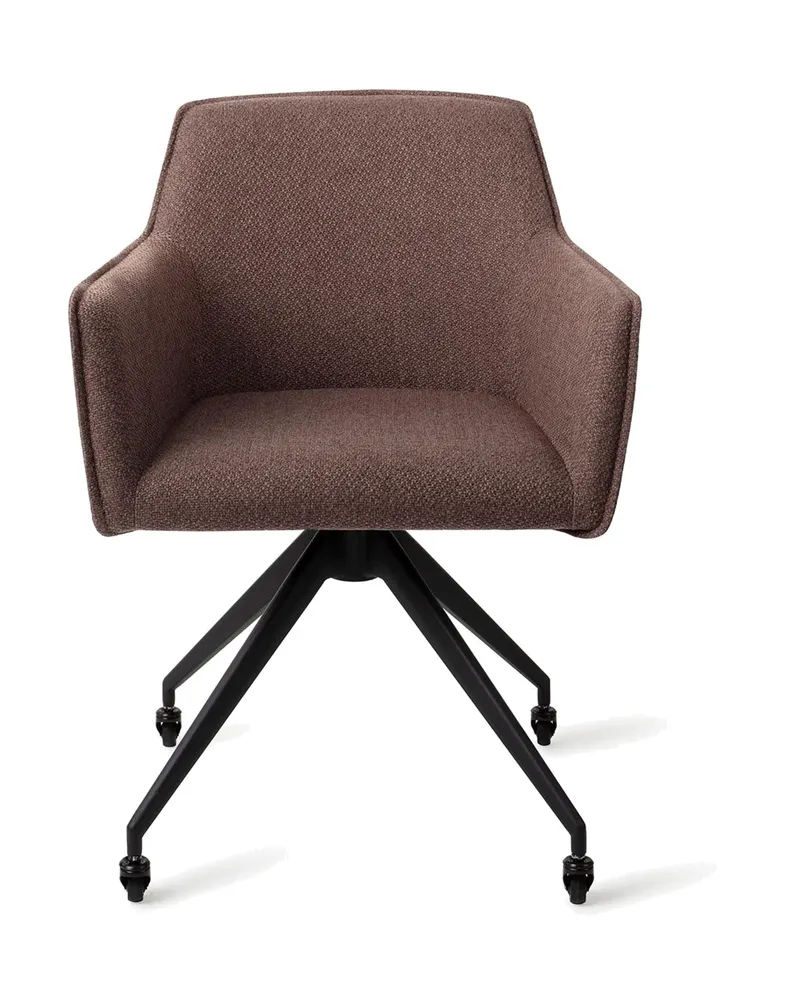 Hofu Esszimmerstuhl von Jesper Home in Potter's Clay, Glide, Schwarz, Ansicht 1