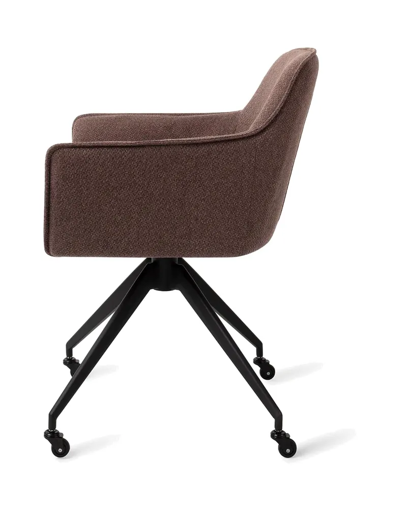 Hofu Esszimmerstuhl von Jesper Home in Potter's Clay, Glide, Schwarz, Ansicht 2