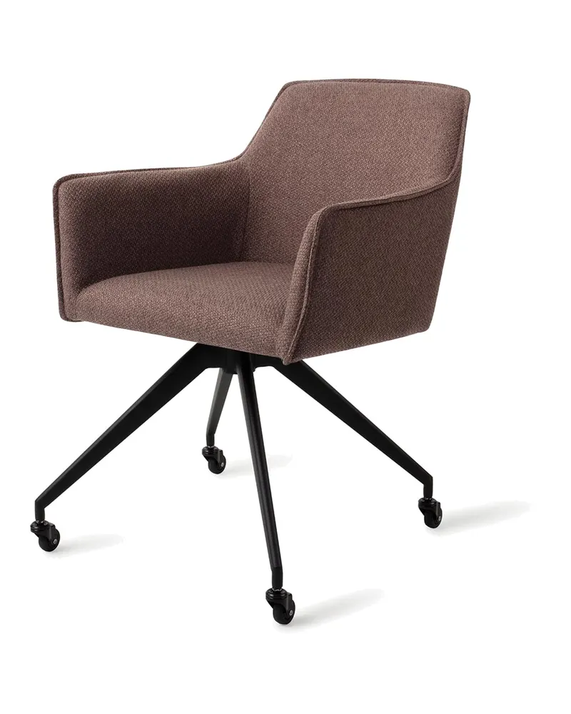 Hofu Esszimmerstuhl von Jesper Home in Potter's Clay, Glide, Schwarz, Ansicht 3