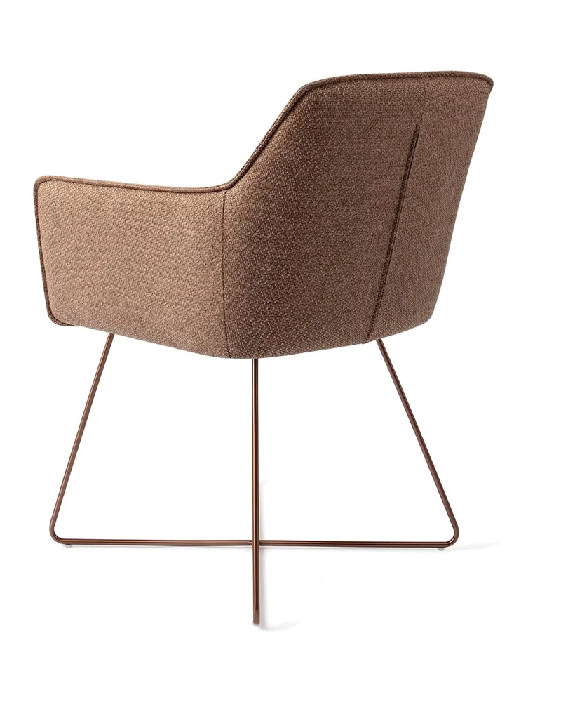 Hofu Esszimmerstuhl von Jesper Home in French Toast, Cross, Roségold, Ansicht 4