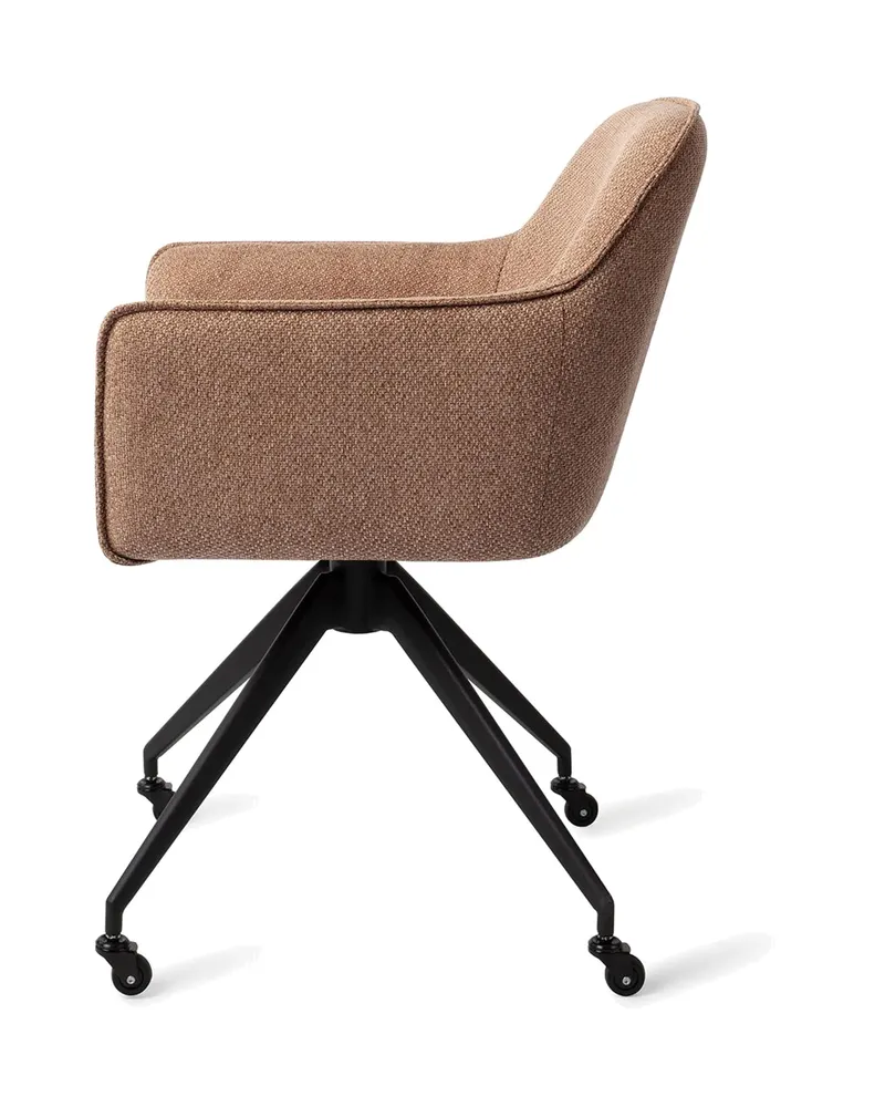 Hofu Esszimmerstuhl von Jesper Home in French Toast, Glide, Schwarz, Ansicht 2
