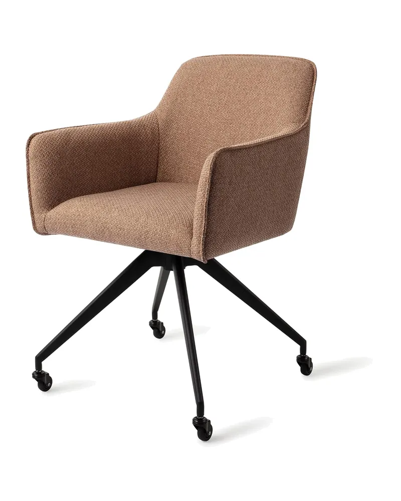 Hofu Esszimmerstuhl von Jesper Home in French Toast, Glide, Schwarz, Ansicht 3