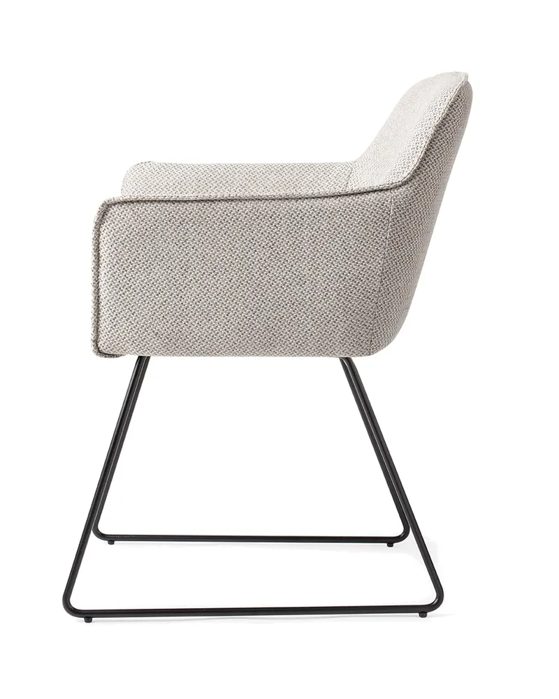 Hofu Esszimmerstuhl von Jesper Home in Checker's Charm, Slide, Schwarz, Ansicht 2