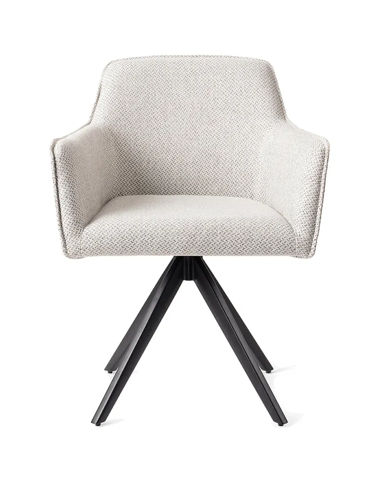 Hofu Esszimmerstuhl von Jesper Home in Checker's Charm, Turn, Schwarz, Ansicht 1