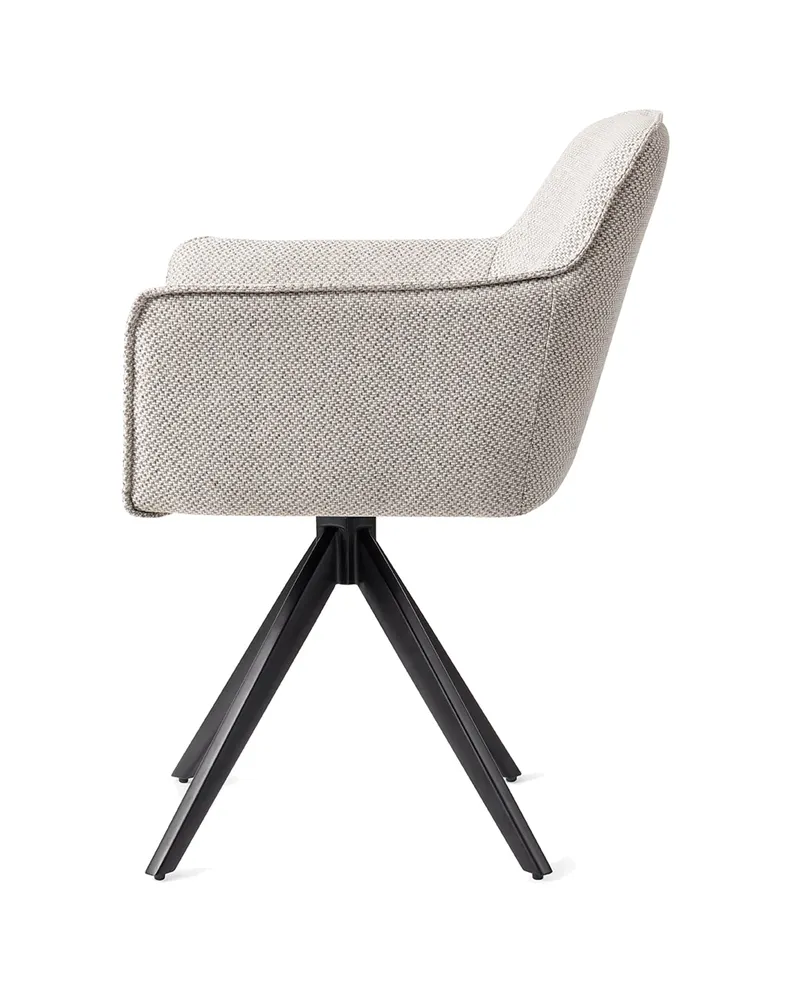 Hofu Esszimmerstuhl von Jesper Home in Checker's Charm, Turn, Schwarz, Ansicht 2