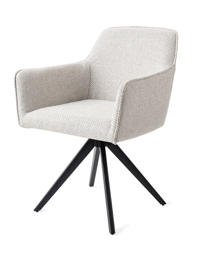 Hofu Esszimmerstuhl von Jesper Home in Checker's Charm, Turn, Schwarz, Ansicht 3