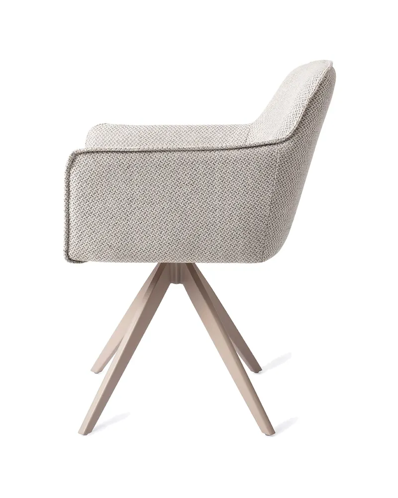 Hofu Esszimmerstuhl von Jesper Home in Checker's Charm, Turn, Beige, Ansicht 2