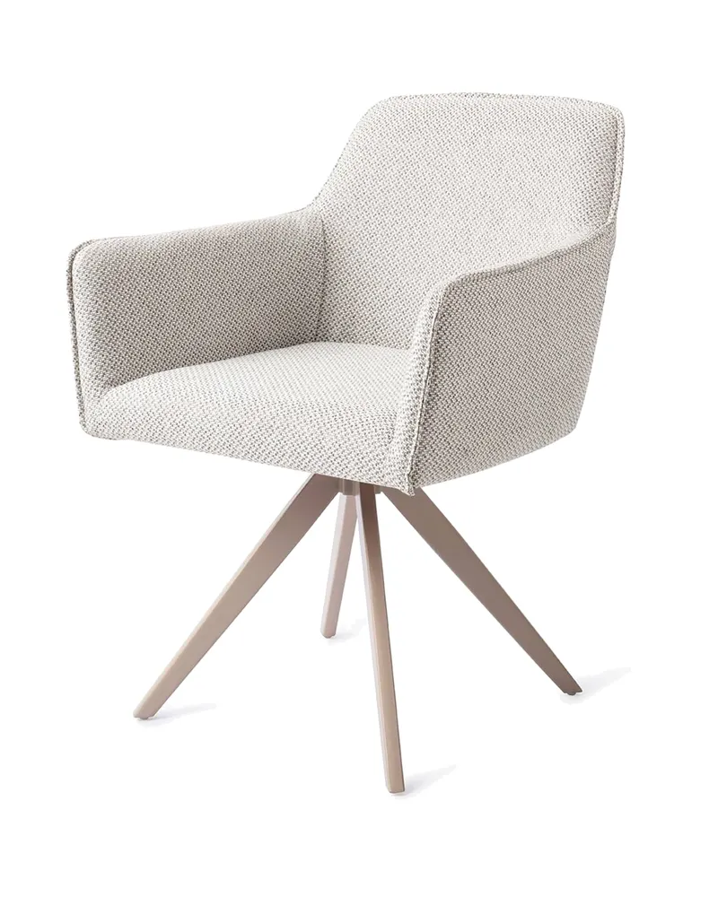 Hofu Esszimmerstuhl von Jesper Home in Checker's Charm, Turn, Beige, Ansicht 3