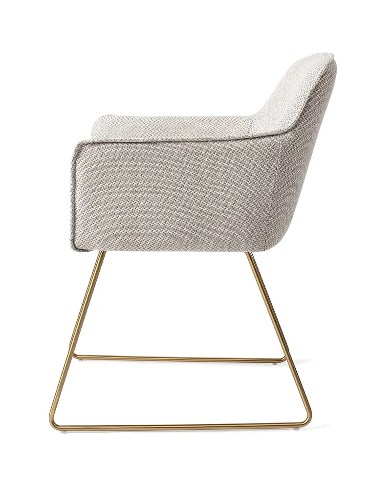 Hofu Esszimmerstuhl von Jesper Home in Checker's Charm, Slide, Gold, Ansicht 2