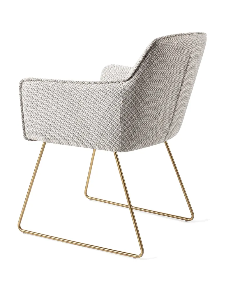 Hofu Esszimmerstuhl von Jesper Home in Checker's Charm, Slide, Gold, Ansicht 4