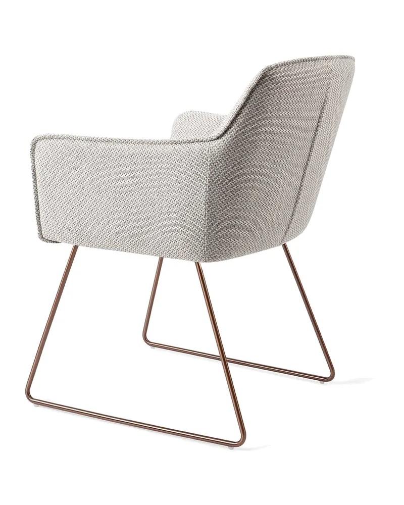 Hofu Esszimmerstuhl von Jesper Home in Checker's Charm, Slide, Roségold, Ansicht 4