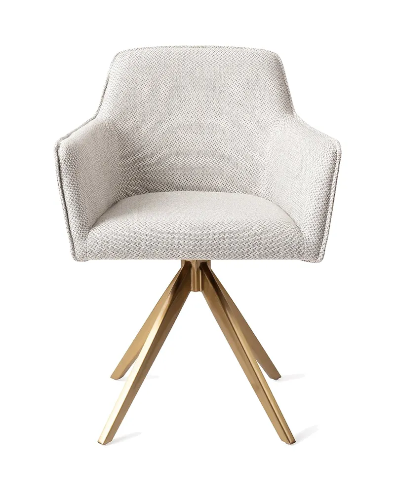 Hofu Esszimmerstuhl von Jesper Home in Checker's Charm, Turn, Gold, Ansicht 1