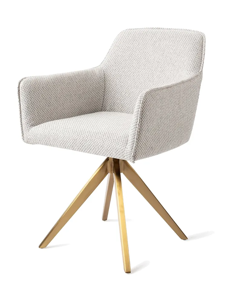 Hofu Esszimmerstuhl von Jesper Home in Checker's Charm, Turn, Gold, Ansicht 3