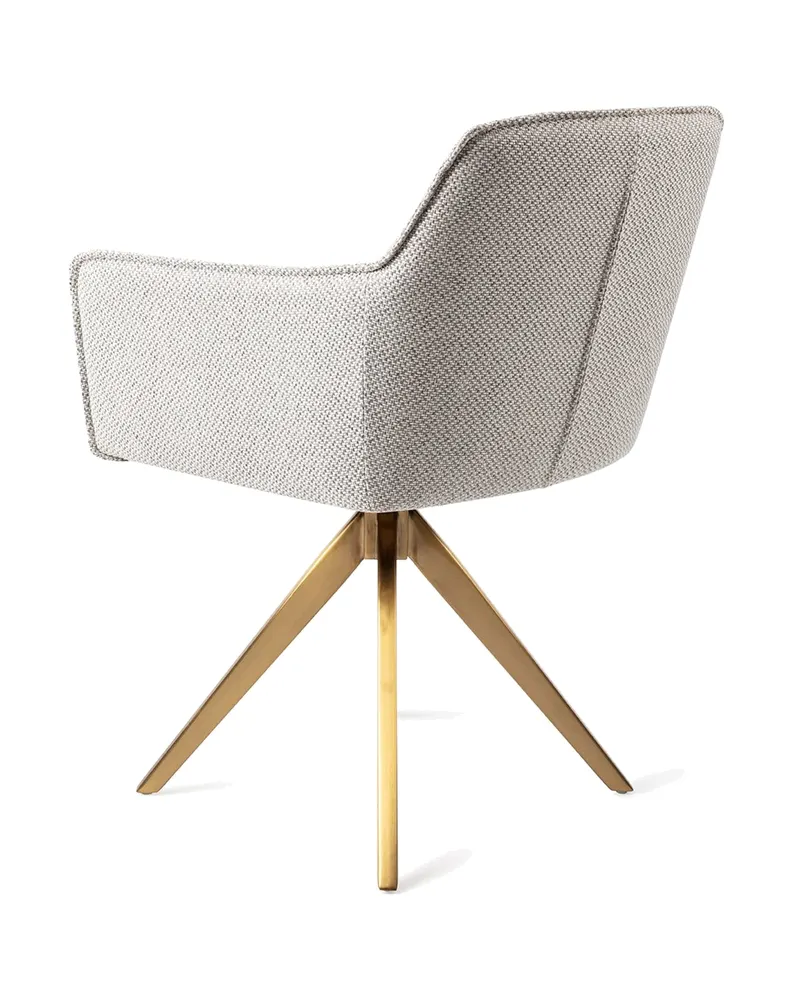 Hofu Esszimmerstuhl von Jesper Home in Checker's Charm, Turn, Gold, Ansicht 4