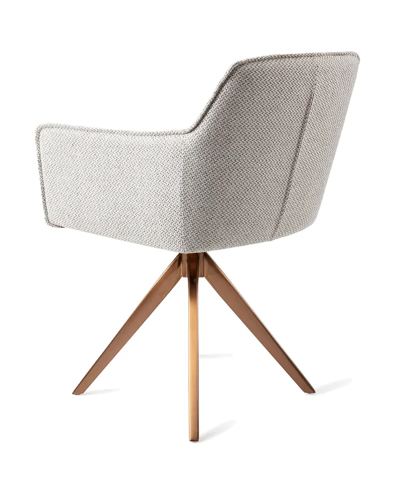 Hofu Esszimmerstuhl von Jesper Home in Checker's Charm, Turn, Roségold, Ansicht 4