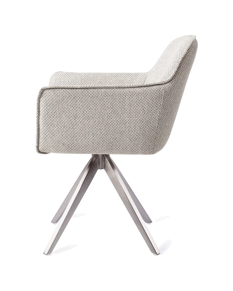 Hofu Esszimmerstuhl von Jesper Home in Checker's Charm, Turn, Edelstahl, Ansicht 2