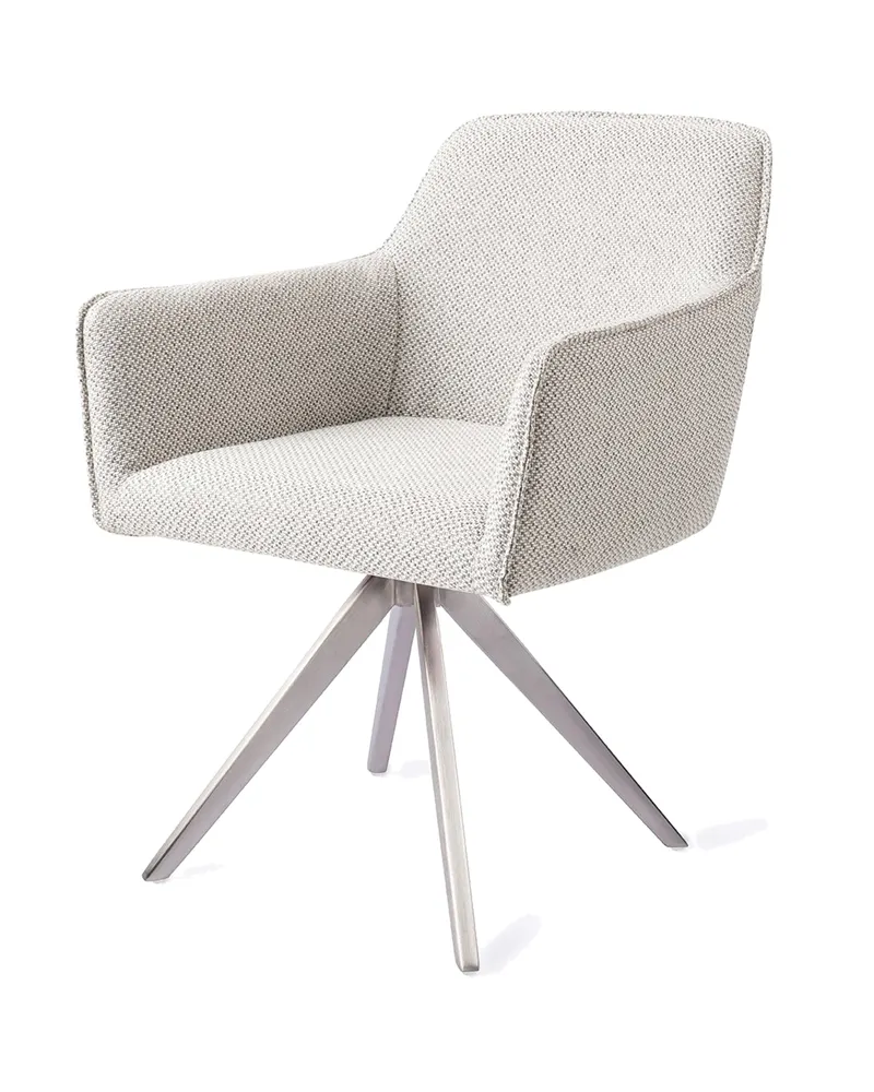 Hofu Esszimmerstuhl von Jesper Home in Checker's Charm, Turn, Edelstahl, Ansicht 3