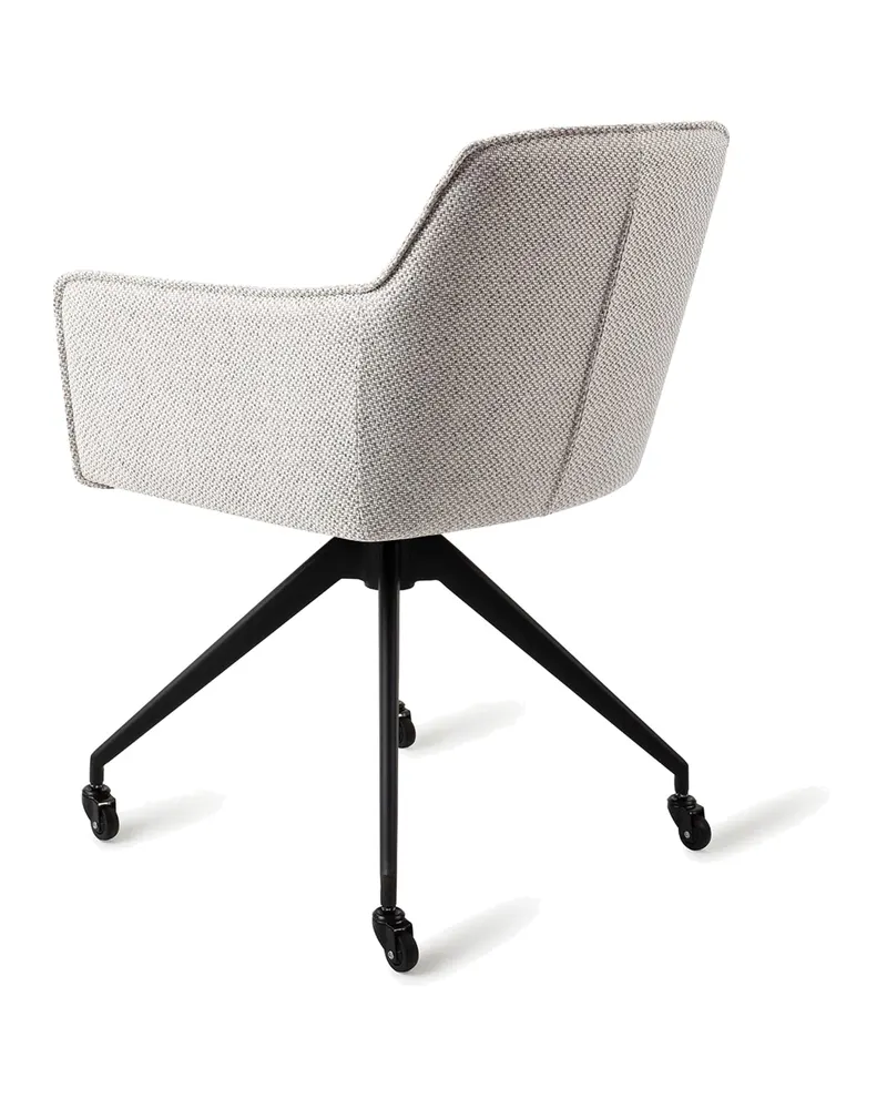 Hofu Esszimmerstuhl von Jesper Home in Checker's Charm, Glide, Schwarz, Ansicht 4