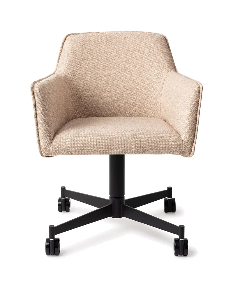 Hofu Esszimmerstuhl von Jesper Home in Wild Walnut, Caster, Schwarz, Ansicht 1