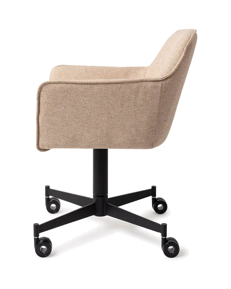 Hofu Esszimmerstuhl von Jesper Home in Wild Walnut, Caster, Schwarz, Ansicht 2