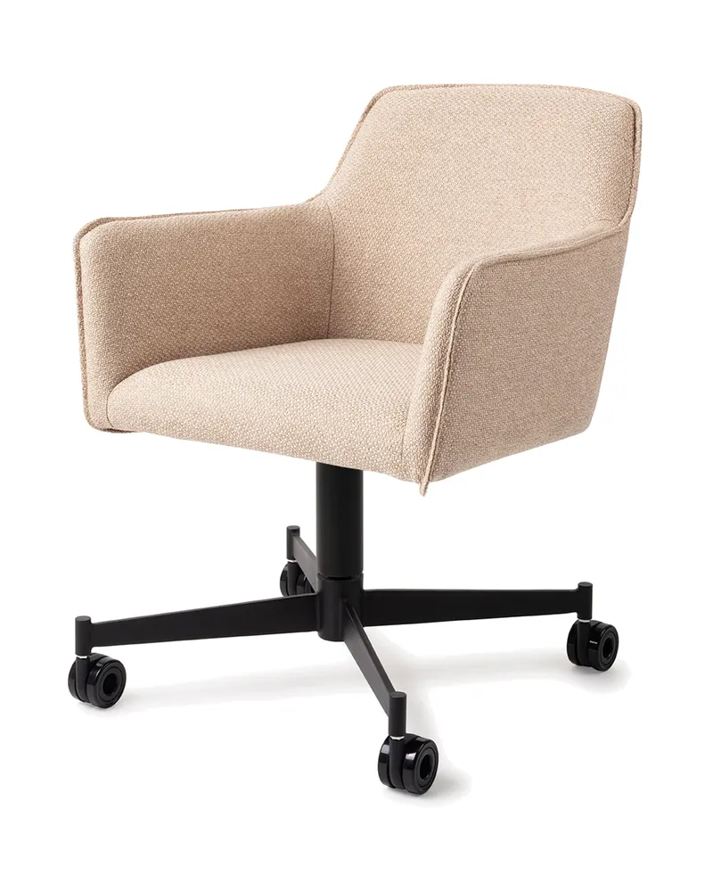 Hofu Esszimmerstuhl von Jesper Home in Wild Walnut, Caster, Schwarz, Ansicht 3