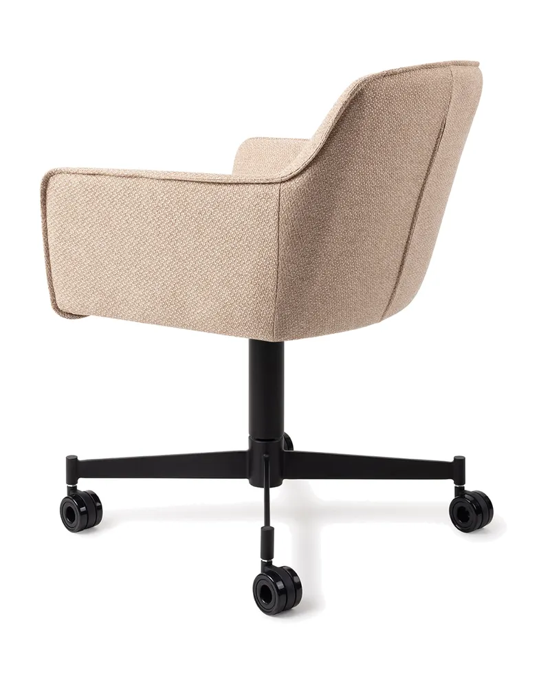 Hofu Esszimmerstuhl von Jesper Home in Wild Walnut, Caster, Schwarz, Ansicht 4