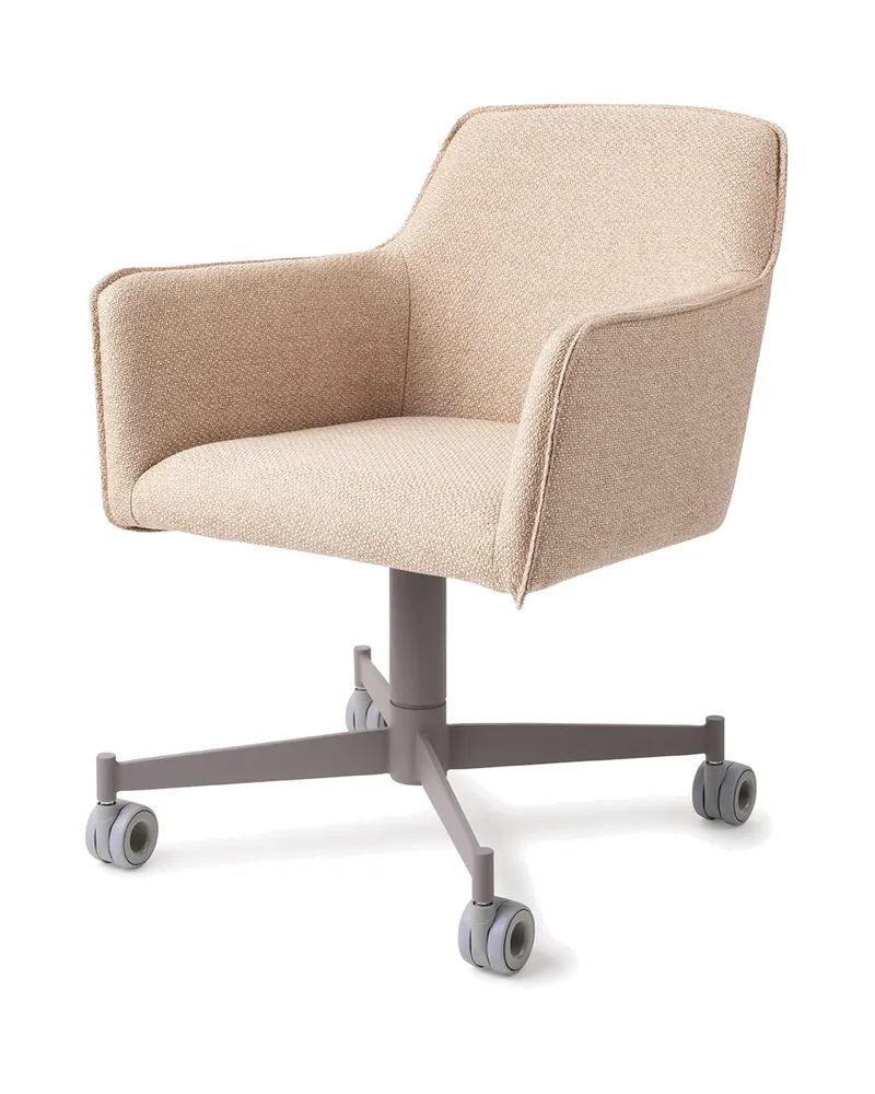 Hofu Esszimmerstuhl von Jesper Home in Wild Walnut, Caster, Grau, Ansicht 3