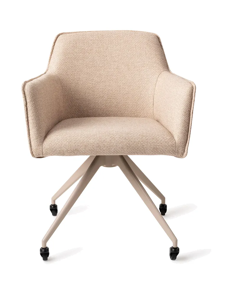 Hofu Esszimmerstuhl von Jesper Home in Wild Walnut, Glide, Beige, Ansicht 1