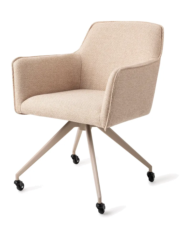 Hofu Esszimmerstuhl von Jesper Home in Wild Walnut, Glide, Beige, Ansicht 3