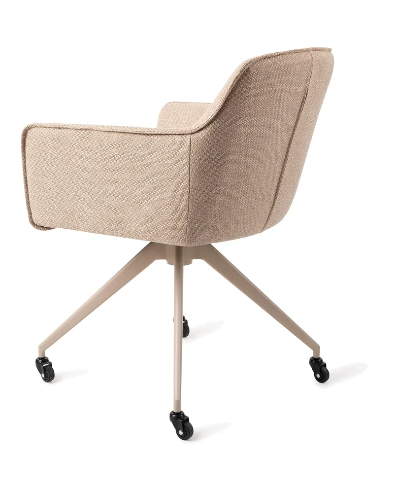 Hofu Esszimmerstuhl von Jesper Home in Wild Walnut, Glide, Beige, Ansicht 4