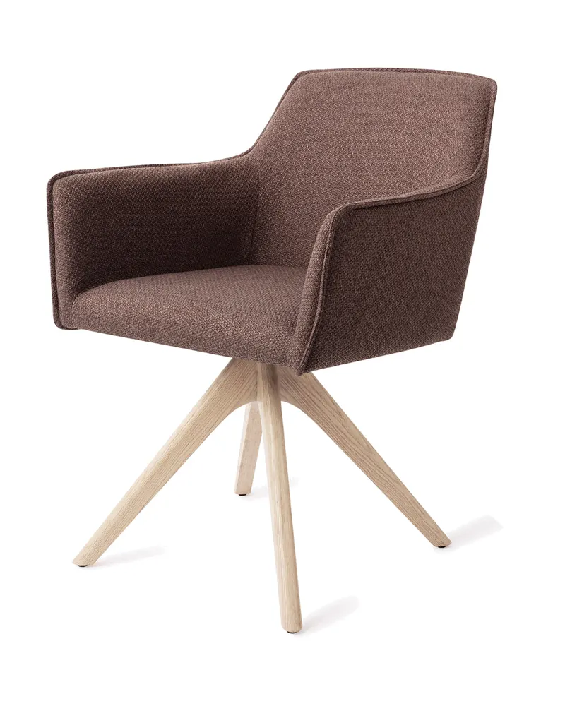 Hofu Esszimmerstuhl von Jesper Home in Potter's Clay, Revolve Oak, Gebleicht, Ansicht 3
