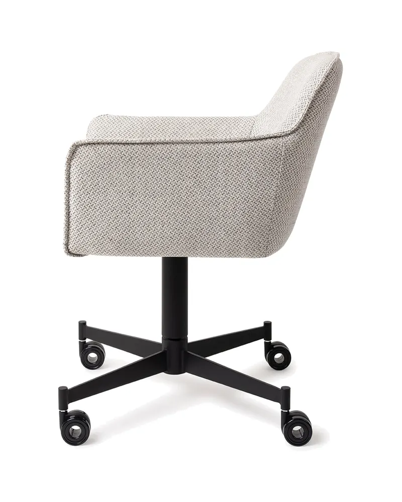 Hofu Esszimmerstuhl von Jesper Home in Checker's Charm, Caster, Schwarz, Ansicht 2