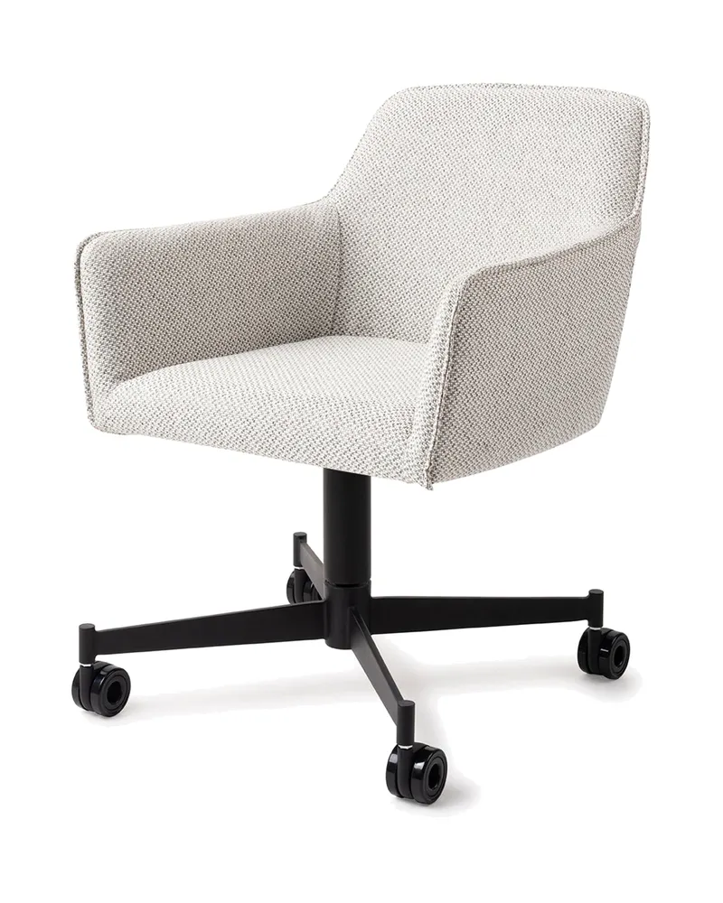 Hofu Esszimmerstuhl von Jesper Home in Checker's Charm, Caster, Schwarz, Ansicht 3